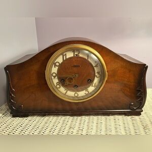 Vintage Seth Thomas Portsmouth Mantel Clock 1940s 1950s Westminster Chime Wood